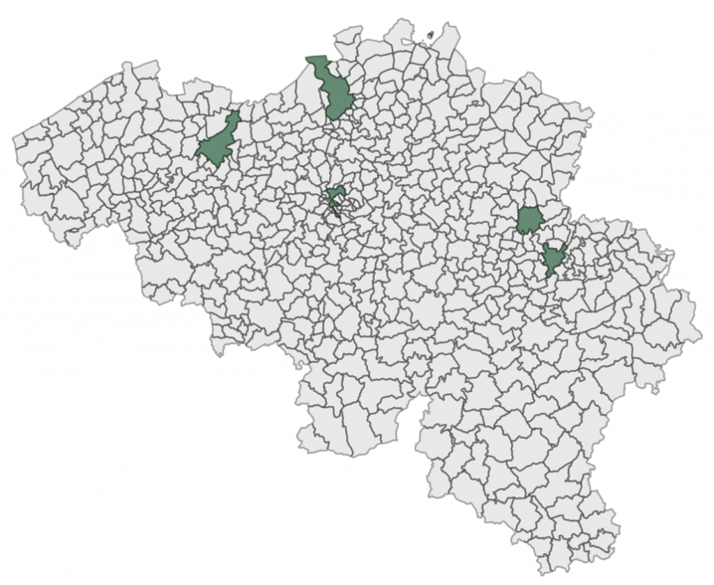 Municipalities with the most neighbours